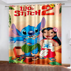 Lilo & Stitch 2 Curtains Blackout Window Drapes (Online Order Only)