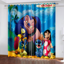 Lilo & Stitch 2 Curtains Blackout Window Drapes (Online Order Only)