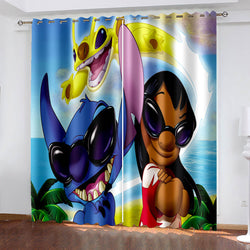 Lilo & Stitch 2 Curtains Blackout Window Drapes (Online Order Only)