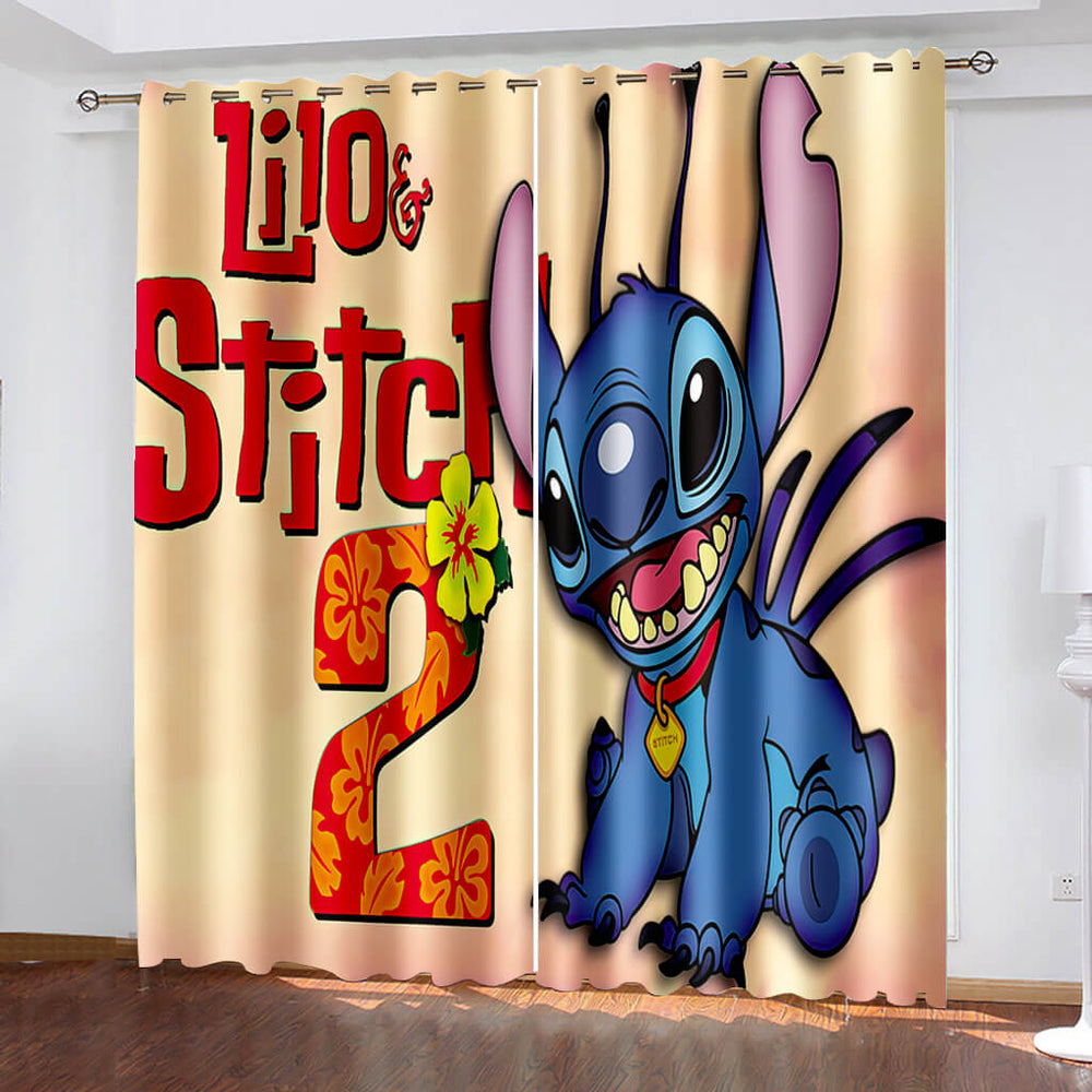 Lilo & Stitch 2 Curtains Blackout Window Drapes (Online Order Only)