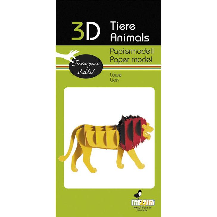 Lion 3D Cardboard Model Kit Fridolin (ONLINE ORDER ONLY)