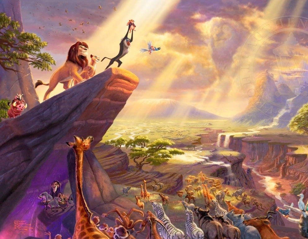 The Lion King Disney Thomas Kinkade Framed Art Print (ONLINE ORDER ONLY)