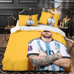 Lionel Messi Pattern Bedding Set Quilt Cover Without Filler (Online Order Only)
