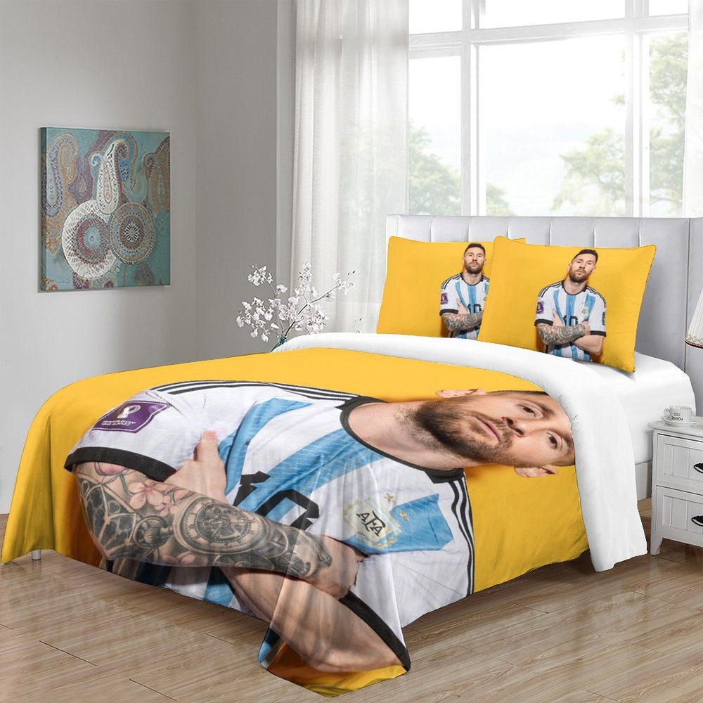 Lionel Messi Pattern Bedding Set Quilt Cover Without Filler (Online Order Only)