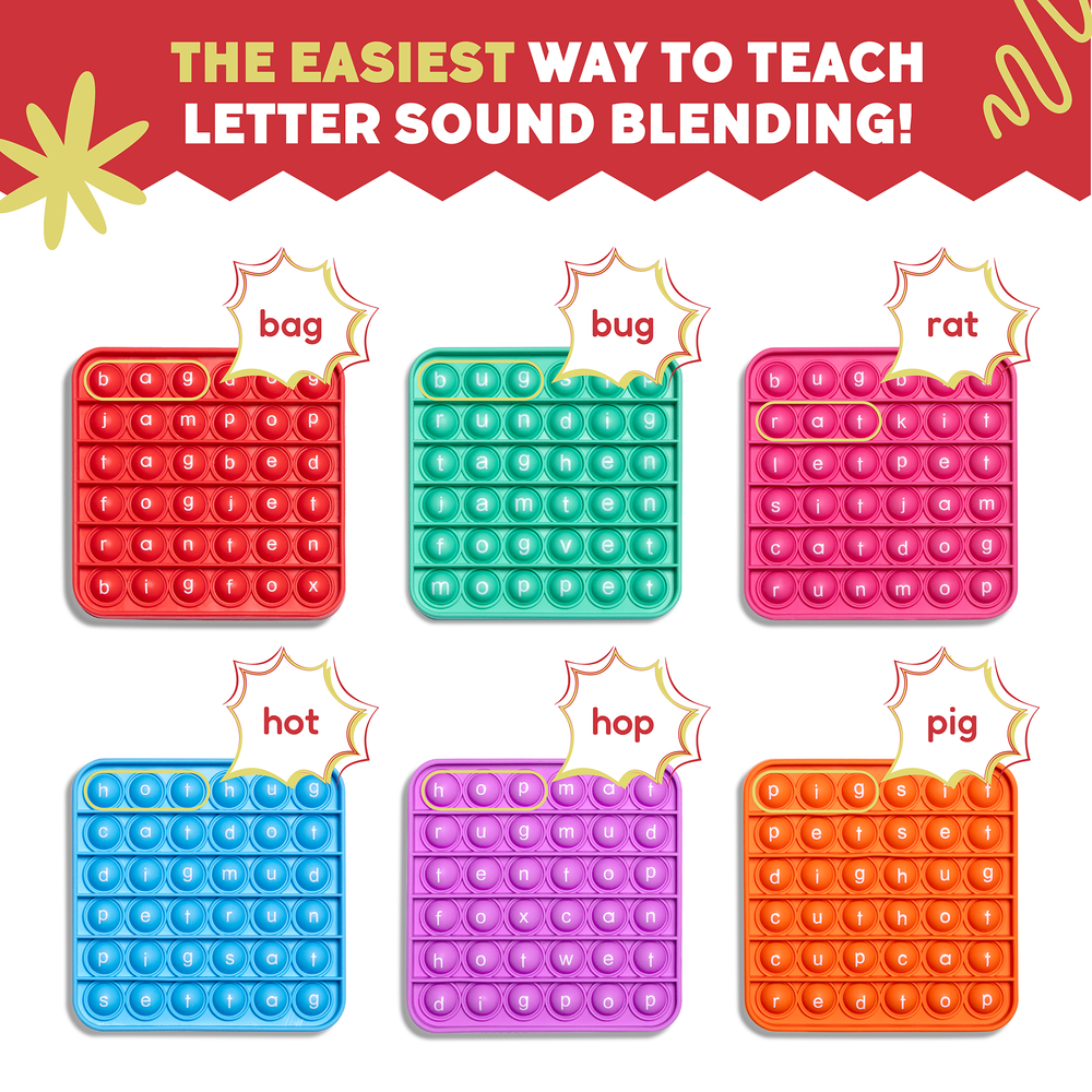 6 Extra CVC Fidget Mats (Word Pop) (Online Order Only)