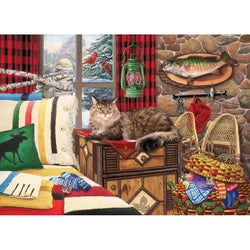 Lodge Cat 1000 Piece Jigsaw Puzzle Cobble Hill (ONLINE ORDER ONLY)
