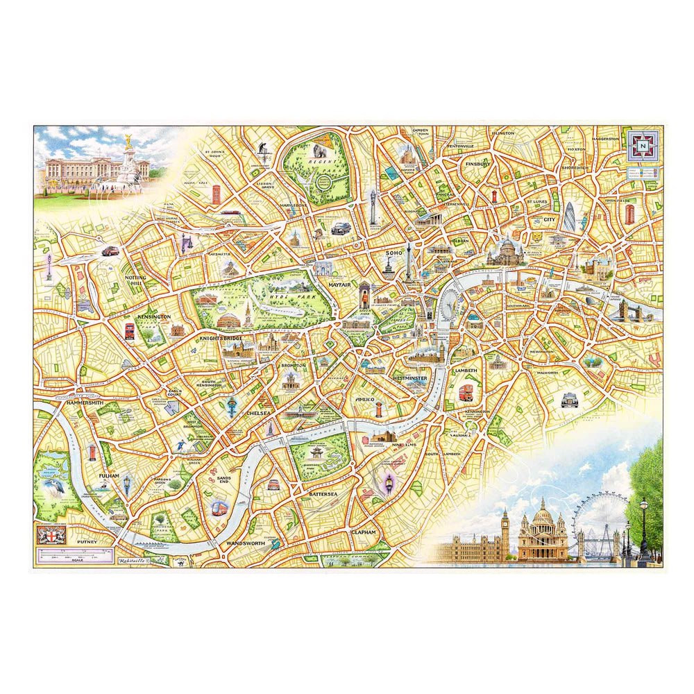 London 1000 Piece Jigsaw Puzzle Xplorer Maps (ONLINE ORDER ONLY)