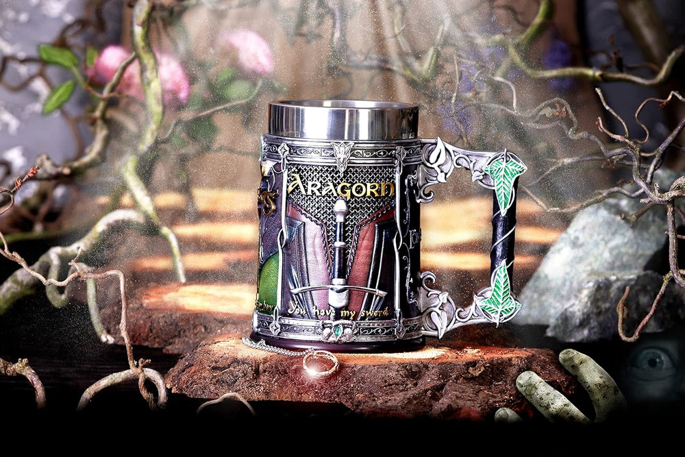 Lord of the Rings The Fellowship Sculpted Stainless Steel Tankard (ONLINE ORDER ONLY)