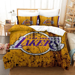 Los Angeles Lakers Bedding Set Pattern Quilt Duvet Cover (Online Order Only)