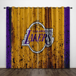 Los Angeles Lakers Curtains Pattern Blackout Window Drapes (Online Order Only)