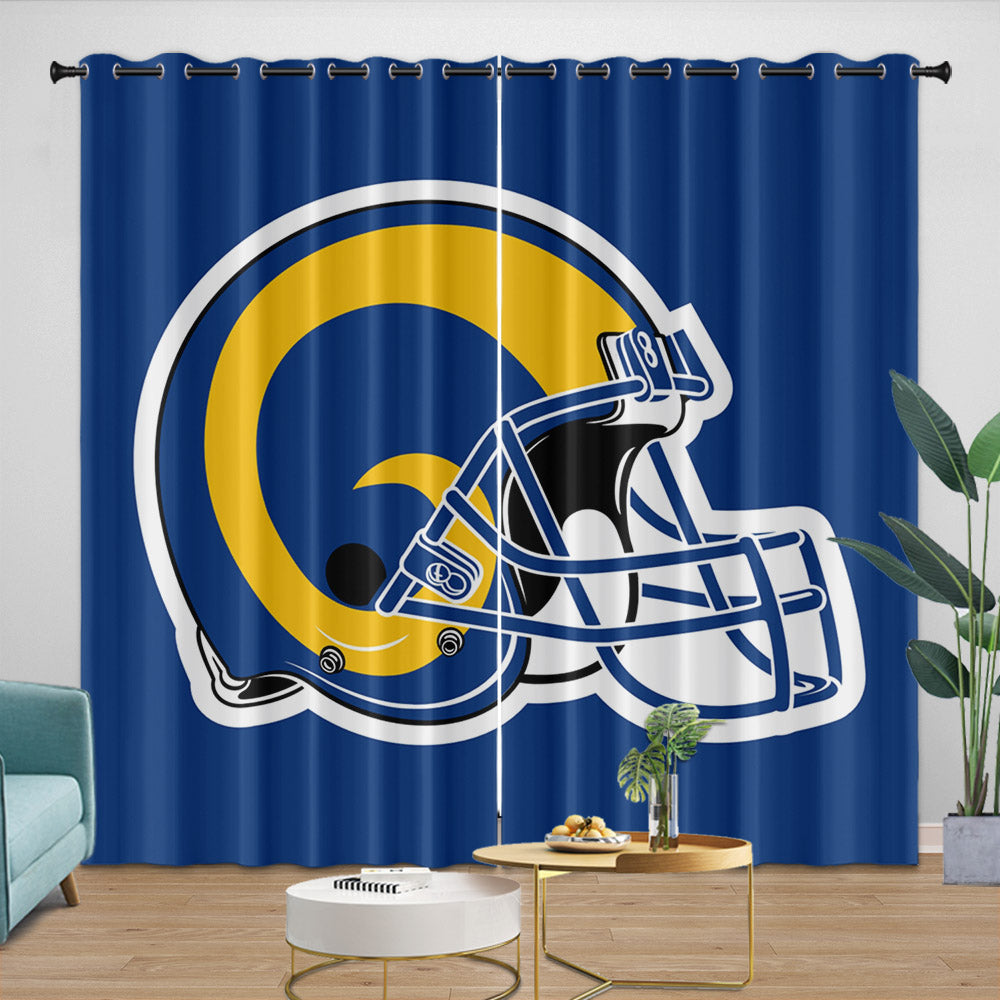 Los Angles Rams Curtains Blackout Window Drapes Room Decoration (Online Order Only)