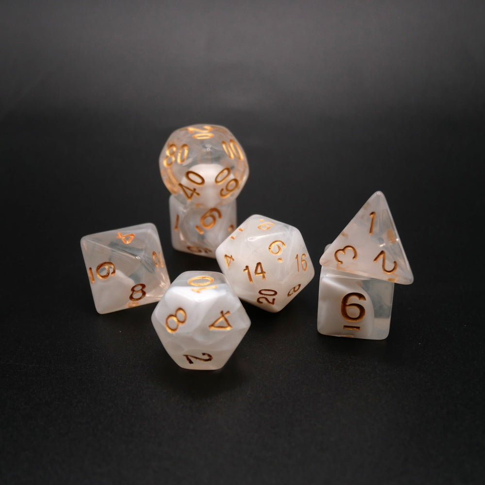 Lost Memories - 7 Piece DnD Dice Set | Acrylic RPG Gaming Dice (ONLINE ORDER ONLY)
