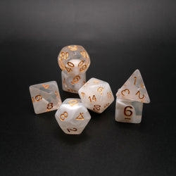 Lost Memories - 7 Piece DnD Dice Set | Acrylic RPG Gaming Dice (ONLINE ORDER ONLY)