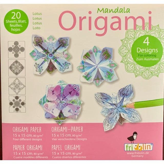Lotus Mandala Coloring Origami Kit Fridolin (ONLINE ORDER ONLY)