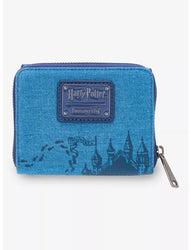 Loungefly Harry Potter Hogwarts Denim Zip-Around Wallet (ONLINE ORDER ONLY)