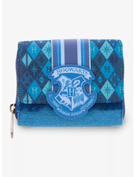 Loungefly Harry Potter Hogwarts Denim Zip-Around Wallet (ONLINE ORDER ONLY)