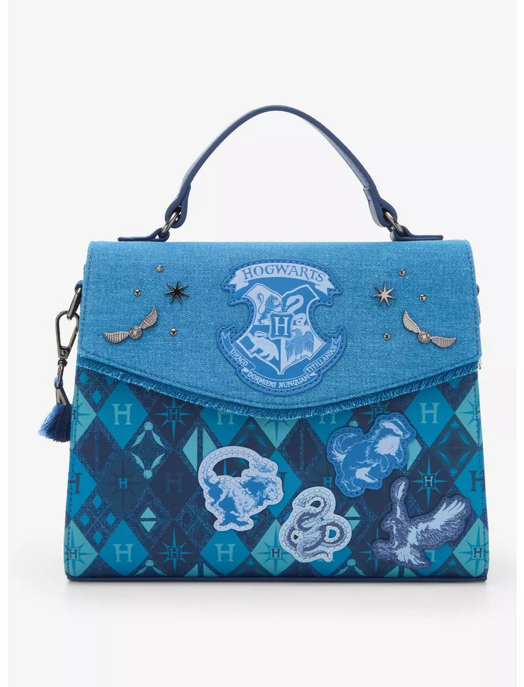 Loungefly Harry Potter Hogwarts Denim Satchel Crossbody Bag (ONLINE ORDER ONLY)