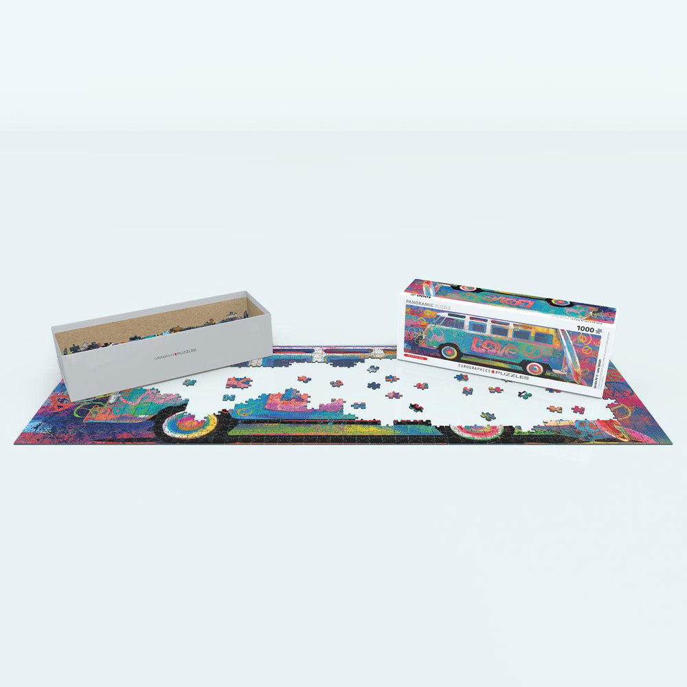 Love Splash VW Bus 1000 Piece Panoramic Jigsaw Puzzle Eurographics (ONLINE ORDER ONLY)