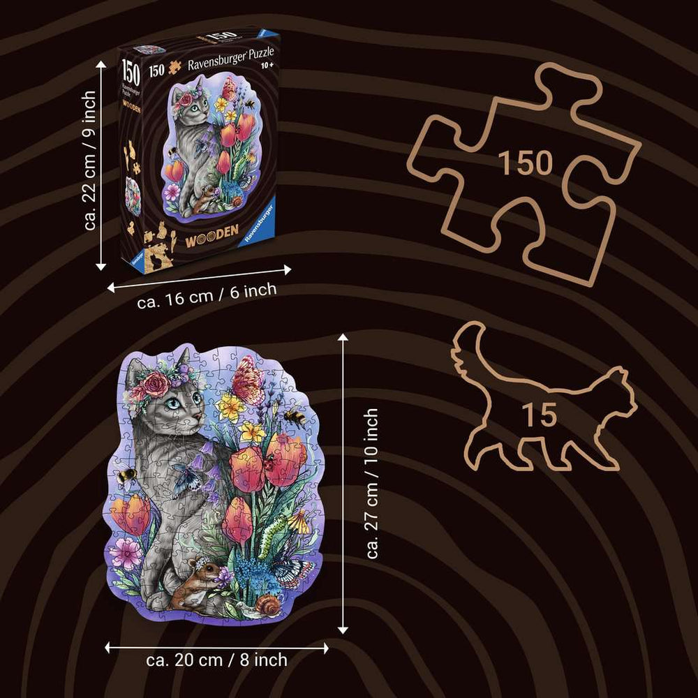 Lovely Cat 150 Piece Wood Jigsaw Puzzle Ravensburger