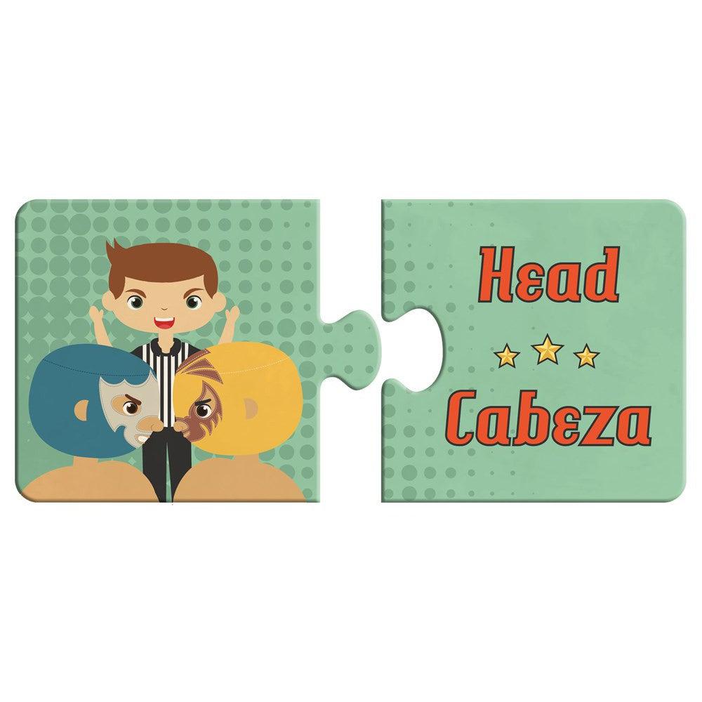 Lucha Libre Anatomy Puzzle Duo 20 Piece Jigsaw Puzzle Gibbs Smith (ONLINE ORDER ONLY)