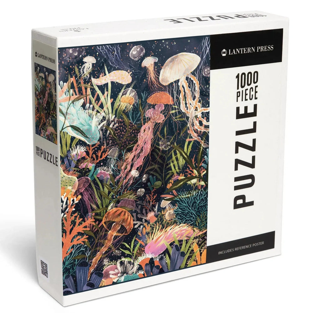 Luminescent World Jellyfish 1000 Piece Jigsaw Puzzle Lantern Press (ONLINE ORDER ONLY)