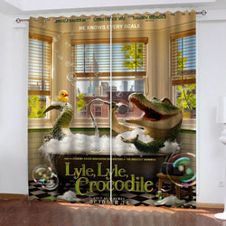 Lyle Lyle Crocodile Curtains Pattern Blackout Window Drapes (Online Order Only)
