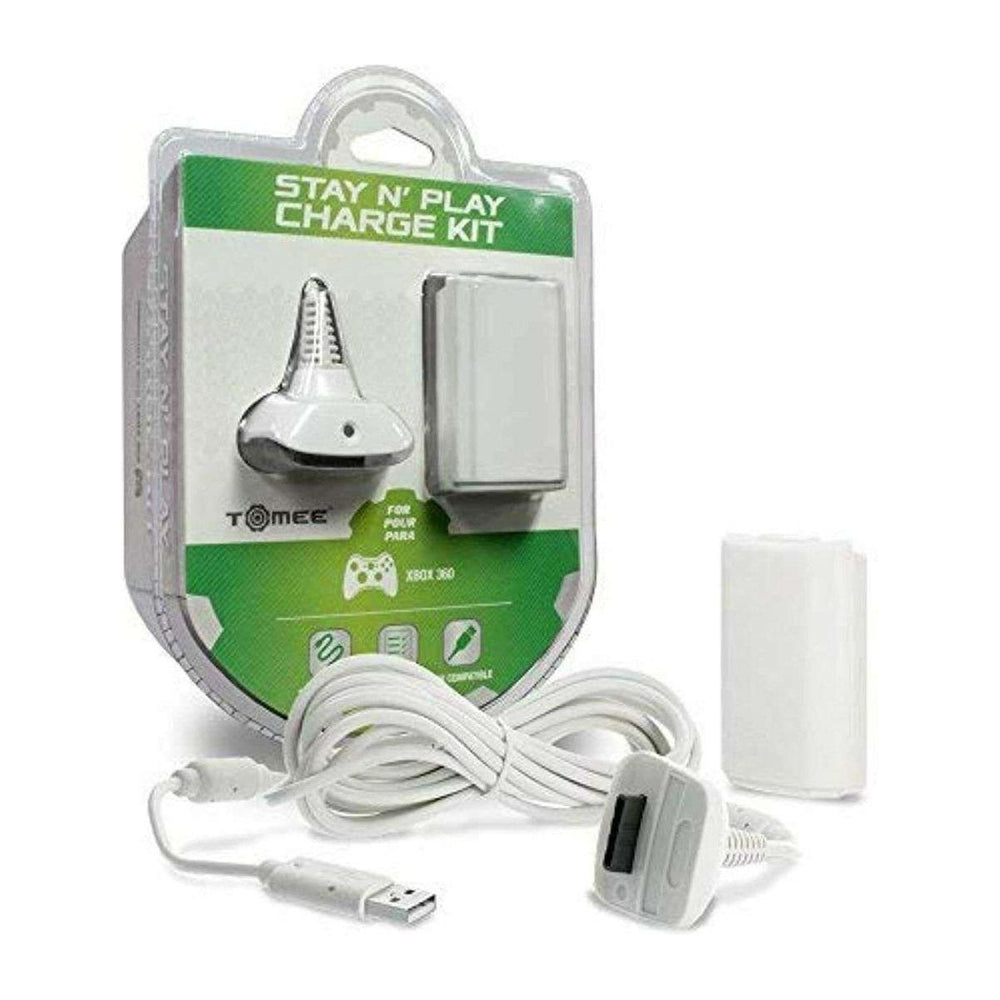Stay N Play Controller Charge Kit - Xbox 360 (WHITE) (Online Order Only)