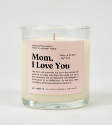 Mom I Love You Glass Candle (ONLINE ORDER ONLY)