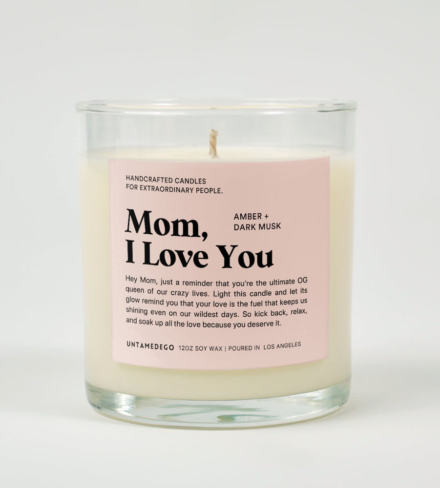 Mom I Love You Glass Candle (ONLINE ORDER ONLY)