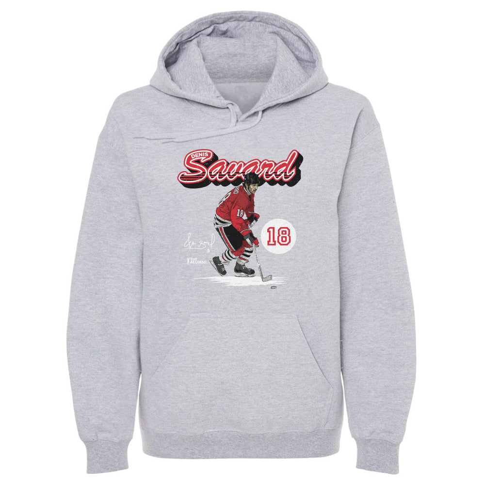 Denis Savard Chicago Retro Script WHT