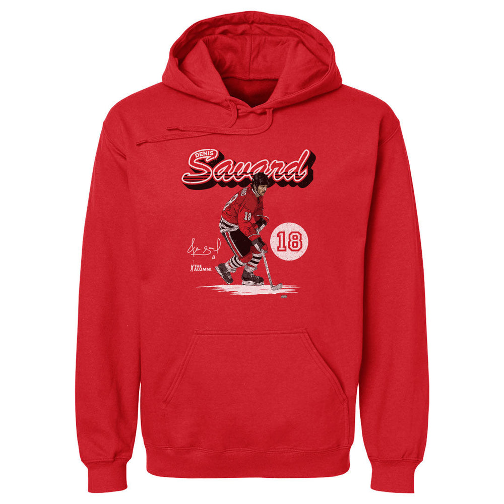 Denis Savard Chicago Retro Script WHT