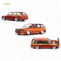 Mortal BMW E30 Cambered Sunset Orange 1:64