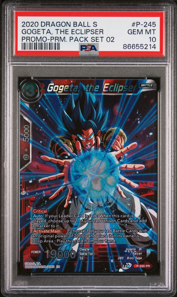 2020 DRAGON BALL SUPER GOGETA, THE ECLIPSER #P-245 - PSA 10 (Online Order Only)