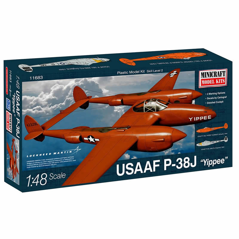 MIC11683 P38J 1/48 Scale Plastic Model Kit Minicraft (ONLINE ORDER ONLY)