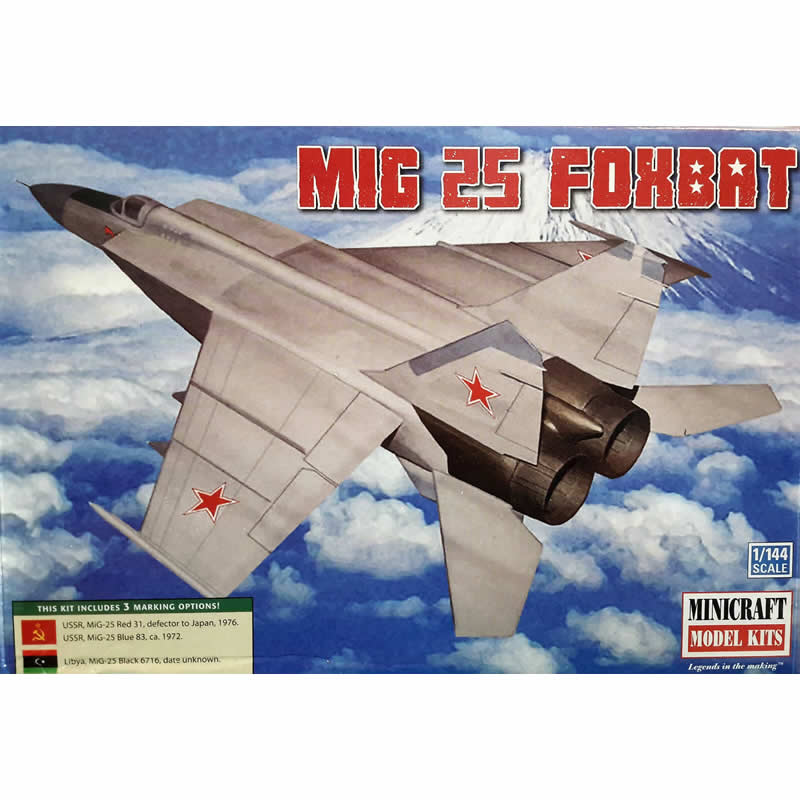MIC14654 Mig 25 Foxbat 1/144 Scale Plastic Model Kit Minicraft (ONLINE ORDER ONLY)