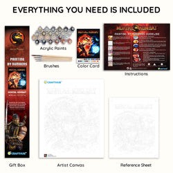 Mortal Kombat  - Paint By Numbers Kit (ONLINE ORDER ONLY)