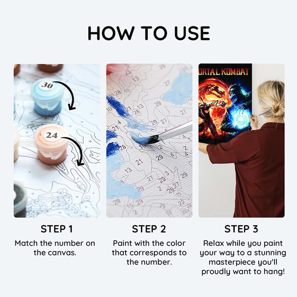 Mortal Kombat  - Paint By Numbers Kit (ONLINE ORDER ONLY)