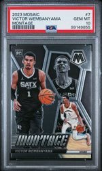 Graded 2023 Panini Mosaic Victor Wembanyama #7 Montage Rookie RC Basketball Card PSA 10 Gem Mint (ONLINE ORDER ONLY)
