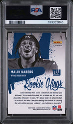Graded 2024 Panini Donruss Optic Malik Nabers #5 Rookie Kings Rookie RC Football Card PSA 9 Mint