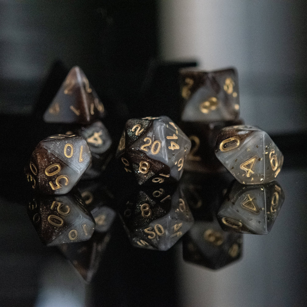 Moon Dust Acrylic Dice Set (ONLINE ORDER ONLY)
