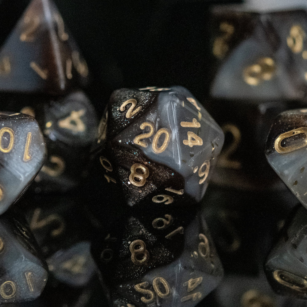 Moon Dust Acrylic Dice Set (ONLINE ORDER ONLY)