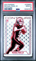 Graded 2024 Panini Phoenix Michael Penix Jr #CONMPJ Contours Rookie RC Football Card PSA 10 Gem Mint (ONLINE ORDER ONLY)