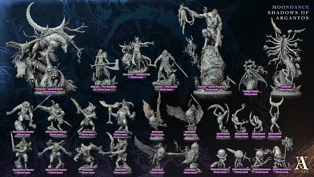 3D Printed Archvillain Games Selenoprosopos Moondance - Shadows of Argantos 28 32mm D&D (Online Only)