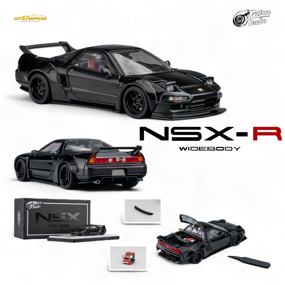 (Pre-Order) Microturbo NSX-R WideBody - Gloss Black 1:64 (ONLINE ORDER ONLY)