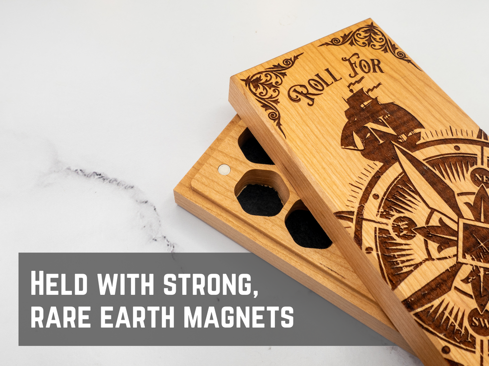 Compass Adventure | Engraved Dual Hex Dice Vault (ONLINE ORDER ONLY)