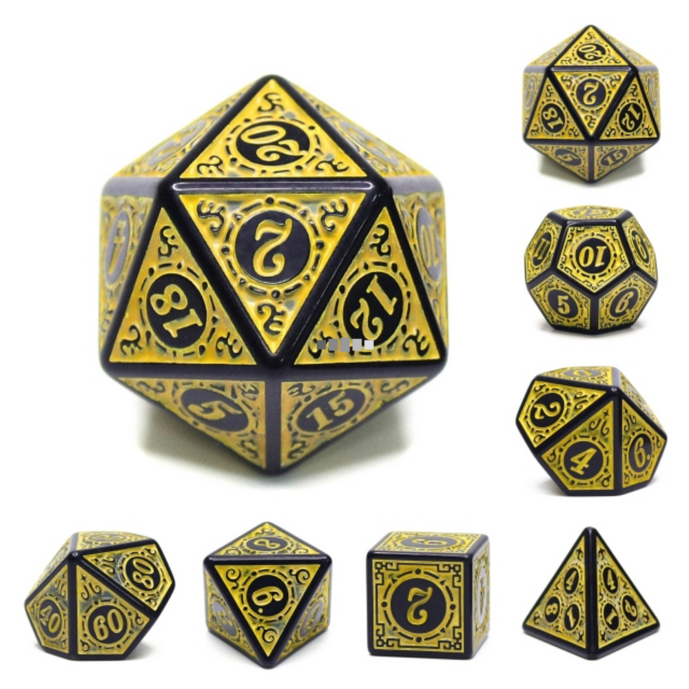 Magic Flame - Yellow RPG Dice Set (ONLINE ORDER ONLY)