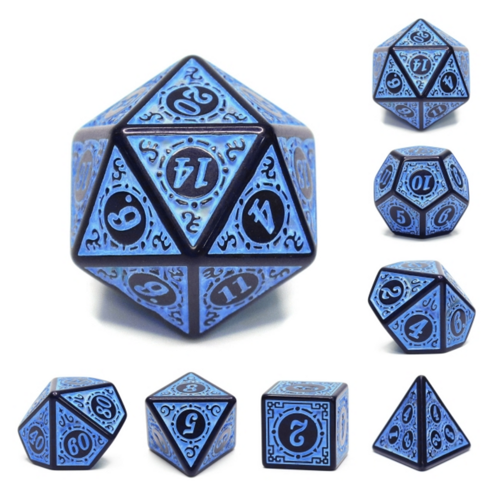 Magic Flame - Blue RPG Dice Set (ONLINE ORDER ONLY)
