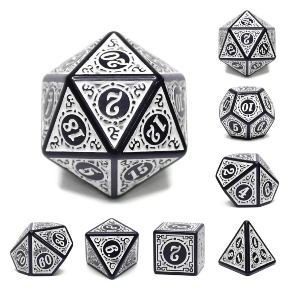 Magic Flame - White RPG Dice Set (ONLINE ORDER ONLY)