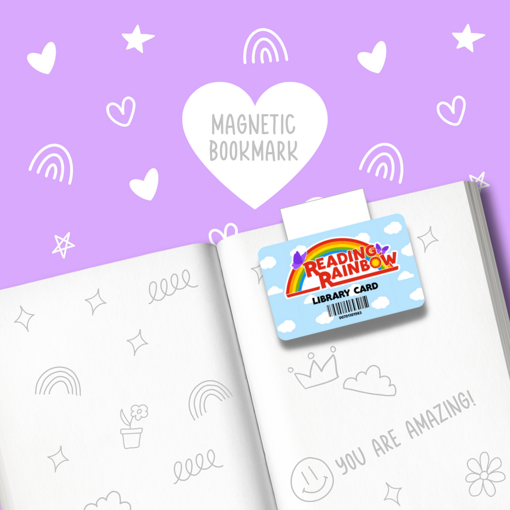 Reading Rainbow Library Card | Magnetic Bookmark (ONLINE ORDER ONLY)