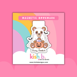 Beary Bookish Ghost Bear | Magnetic Bookmark (ONLINE ORDER ONLY)
